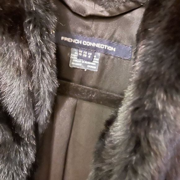 French Connection Rabbit Fur Vest, Size 6 - Picture 4 of 5